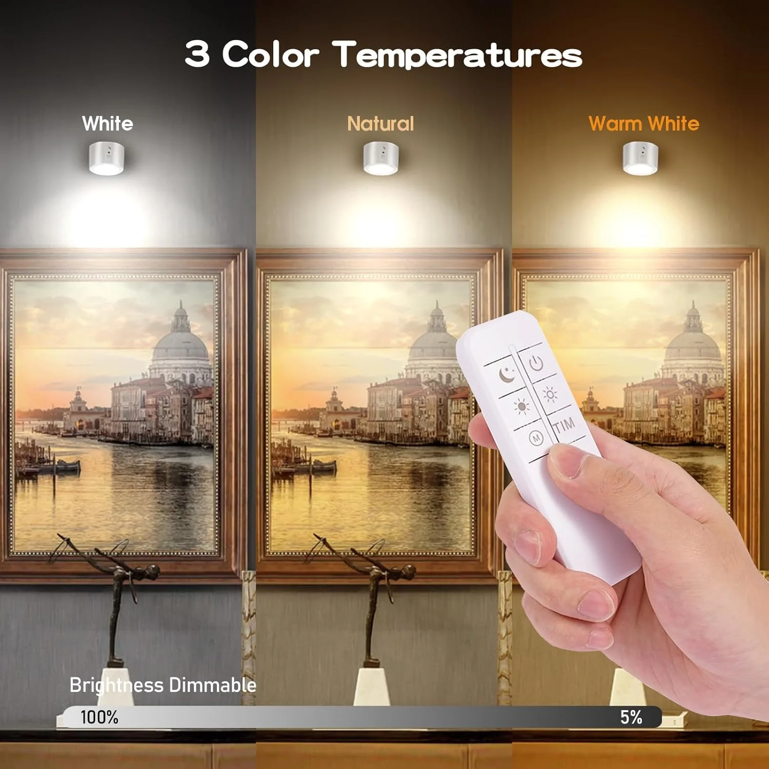 Image galerie 2 - Lampe LED Murale Sans Fil Rechargeable – Éclairage Intelligent 360°