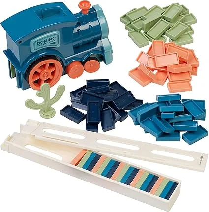 Image galerie 3 - Domino Train Automatique avec Dominos Colorés – Jeu Éducatif et Amusant pour Enfants