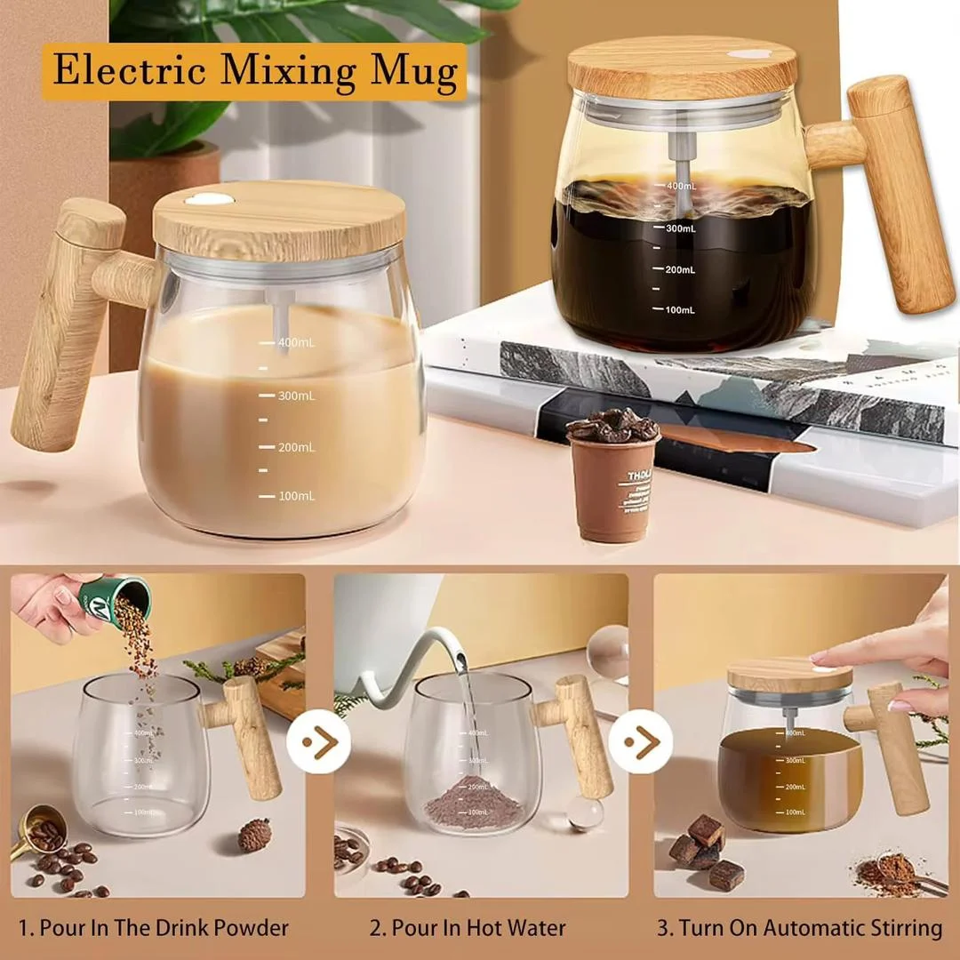 Image galerie 3 - Tasse Mélangeur Automatique à Grande Vitesse – Mug Auto-Stirring Électrique 400 ml